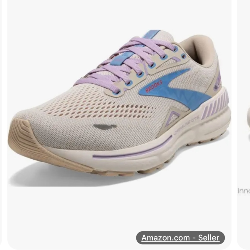 Brooks Women's Running Shoes - Cream and Purple